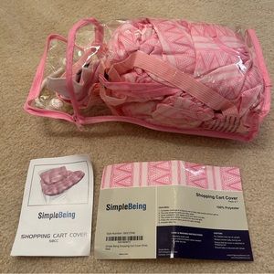 SimpleBeing Pink Polyester Shopping Cart High Chair Cover